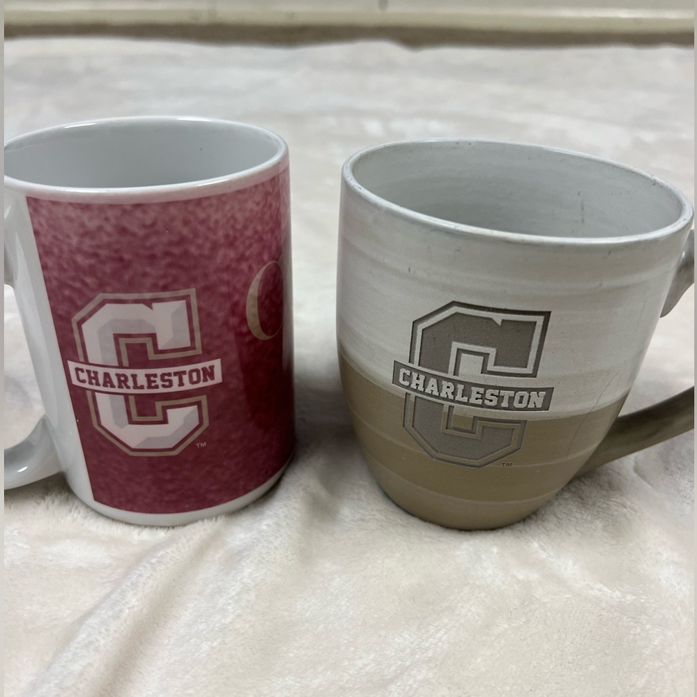 (2) College of Charleston Cougar coffee cups